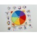 Дерев'яні будівельні блоки Rainbow Puzzle Розвиваюча веселка пазл з картками