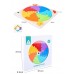 Дерев'яні будівельні блоки Rainbow Puzzle Розвиваюча веселка пазл з картками