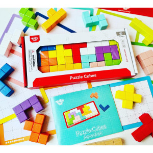 Дерев'яна головоломка 3D Монтессорi Puzzle Cubes Tooky Toy Катаміно