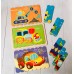 Дерев'яна головоломка Збери картинки з паличок MUQIY Toys Пазли палички Транспорт
