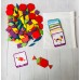 Дерев'яна геометрична мозаїка пазл з картками, 155 деталей PATTERN BLOCKS