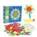  Дерев'яна геометрична мозаїка пазл з картками, 130 деталей PATTERN BLOCKS
