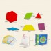  Дерев'яна геометрична мозаїка пазл з картками, 130 деталей PATTERN BLOCKS
