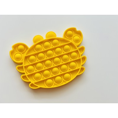 Сенсорна іграшка антистрес Pop it Fidget з бульбашками Simple dimple краб