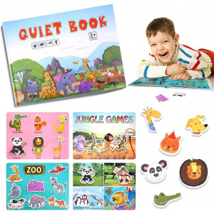 Розвиваюча книга Монтессорі на липучці Quiet Book  Тварини