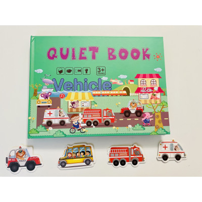 Розвиваюча книга Монтессорі на липучці Quiet Book Транспорт