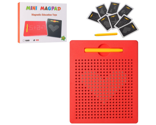 Магнітний дитячий планшет для малювання Mini MagPad Shantou з картками червоний