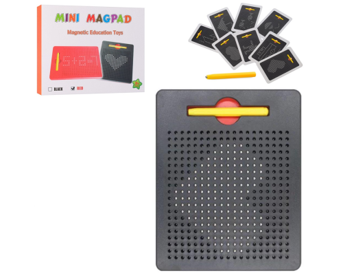  Магнітний дитячий планшет для малювання Mini MagPad Shantou з картками чорний