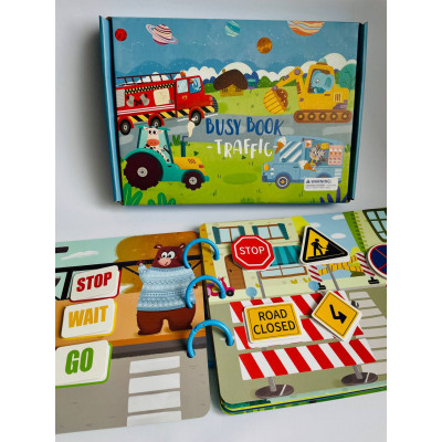 Розвиваюча книга Busy Book «Транспорт» з липучками за методикою Монтессорі