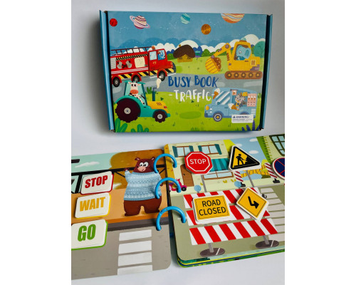 Розвиваюча книга Монтессорі на липучці Busy Book Транспорт