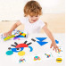 Дерев'яна мозаїка Montessori Shapes Puzzle – Головоломка для розвитку дитини