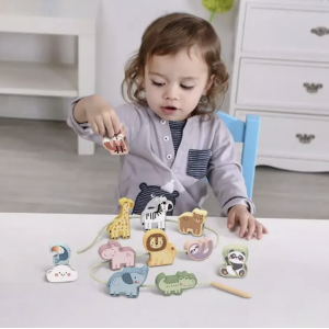 Дерев'яна шнурівка Tooky Toy Зоопарк
