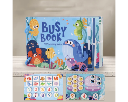 Розвиваюча книга Busy Book Абетка з липучками (Методика Монтессорі, A5)