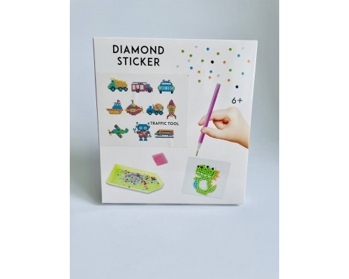 Набор для детского творчества Алмазная мозаика DIY Сделай сам Diamond Sticker Транспорт