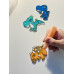 Набір для творчості Kegao Вітражі з фарбами DIY Crystal Pendant динозаври