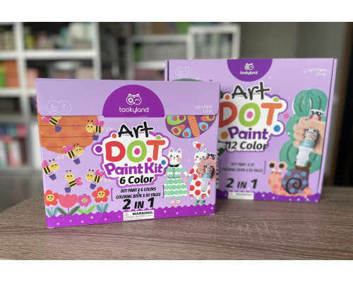 Набір для малювання Tookyland Точкова живопис для малюків 6 кольорів