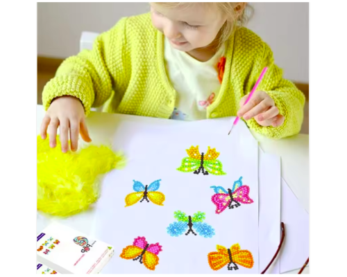 Набір для дитячої творчості Діамантова мозаїка DIY Зроби сам Diamond Sticker Метелики
