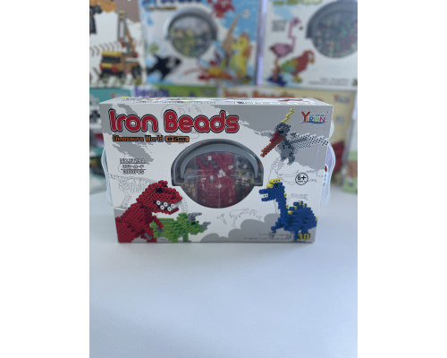 Набір для творчості Yirun термомозаїка 3d іron beads 3000 деталей Динозаври