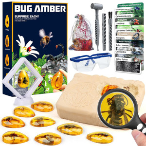 Археологічний набір для розкопок BUG AMBER комахи 8 шт для дітей STEM